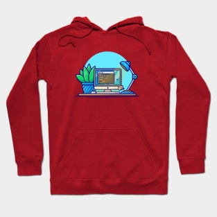 Workspace Cartoon Vector Icon Illustration Hoodie